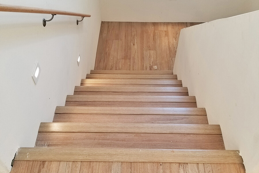 Photo of woodwork on floor and stairs
