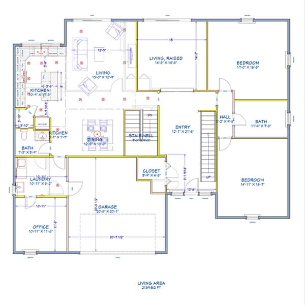 Blue print for home - second floor