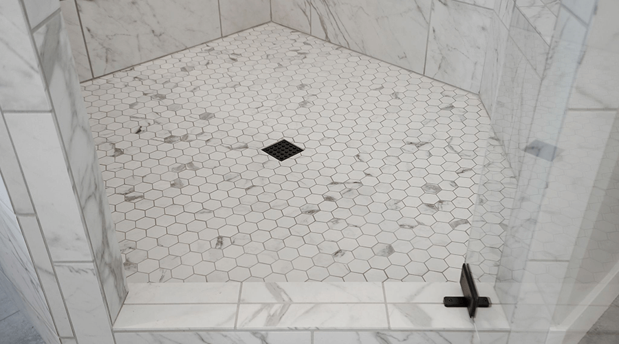 Adgger Project Walk in shower floor tile