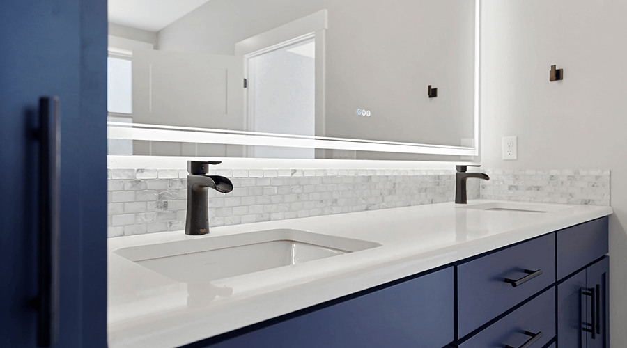 Adgger Project double sink bathroom counter